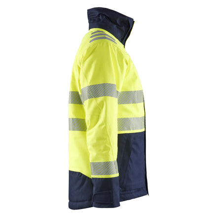 Blaklader 4917 Womens Multinorm Winter Jacket Hi Vis Yellow Navy Blue Right