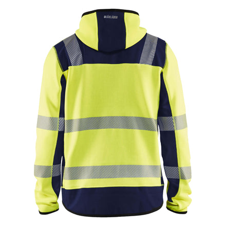 Blaklader 4923 Knitted Hi Vis Jacket Hi Vis Yellow Navy Blue Back