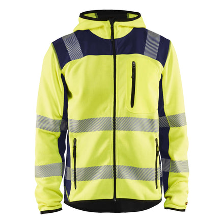 Blaklader 4923 Knitted Hi Vis Jacket Hi Vis Yellow Navy Blue Main