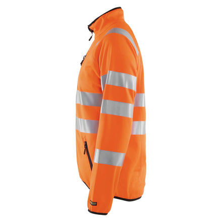 Blaklader 4926 Womens Hi Vis Softshell Jacket Hi Vis Orange Navy Blue Left