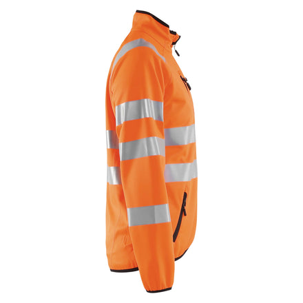 Blaklader 4926 Womens Hi Vis Softshell Jacket Hi Vis Orange Navy Blue Right