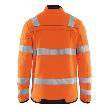 Blaklader 4941 Hi Vis Microfleece Jacket Hi Vis Orange Navy Blue Back