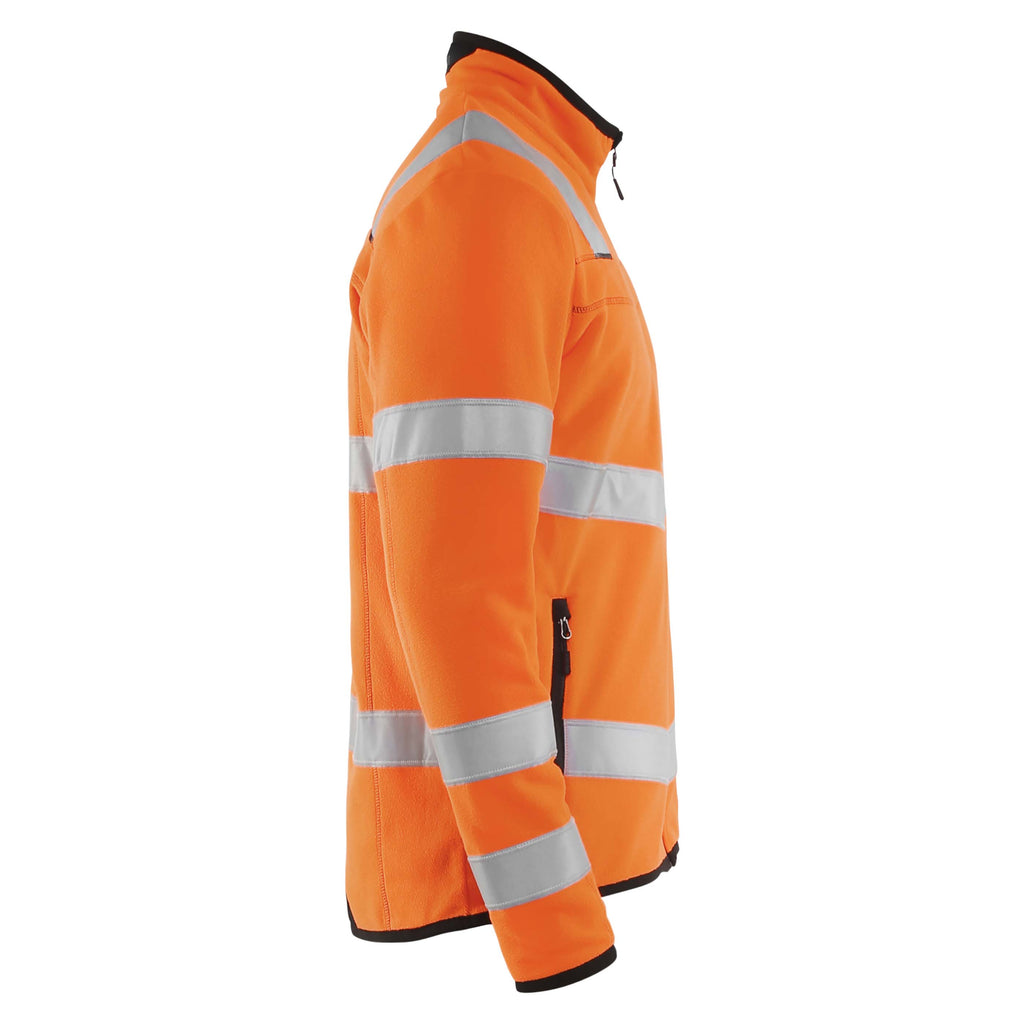 Blaklader 4941 Hi Vis Microfleece Jacket Hi Vis Orange Navy Blue Right