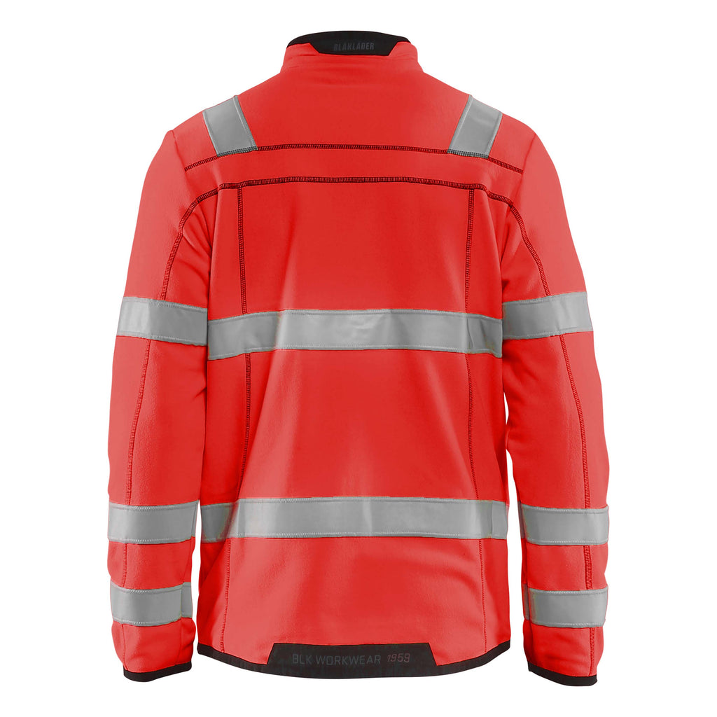 Blaklader 4941 Hi Vis Microfleece Jacket Hi Vis Red Back