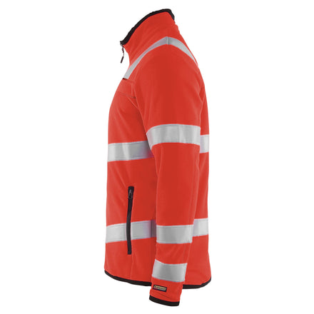 Blaklader 4941 Hi Vis Microfleece Jacket Hi Vis Red Left