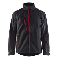 Blaklader 4950 Softshell Jacket Black Red Front