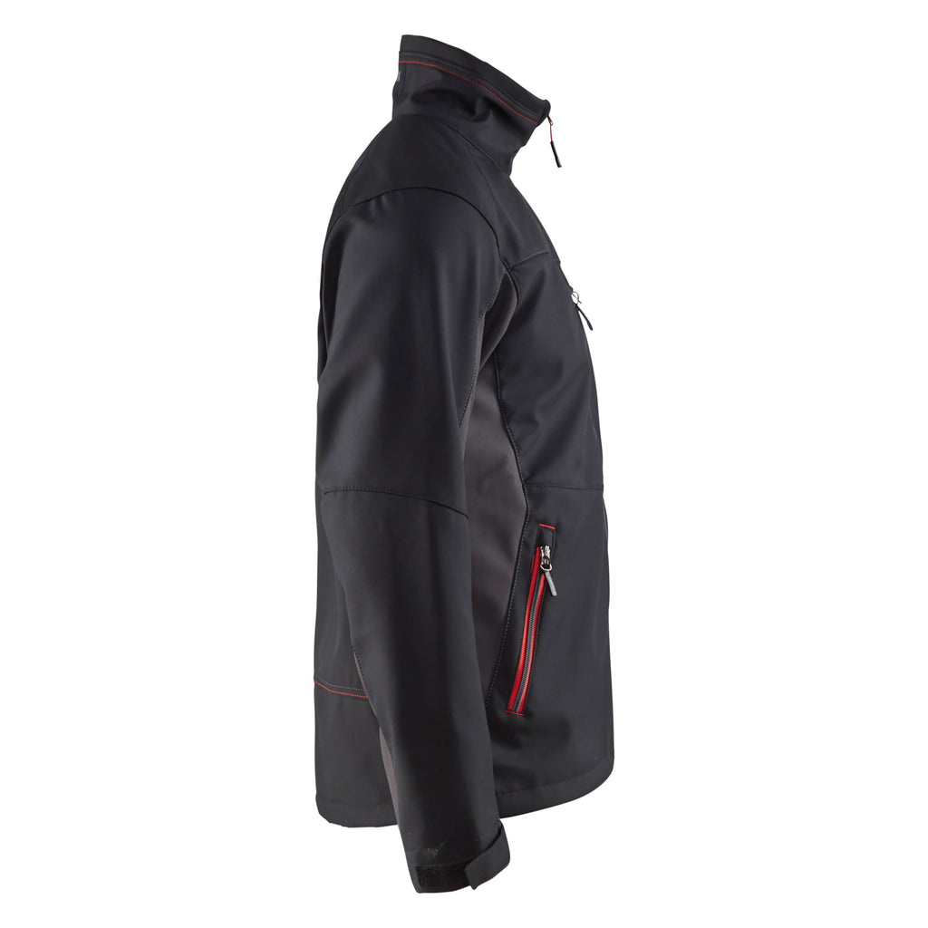 Blaklader 4950 Softshell Jacket Black Red Right