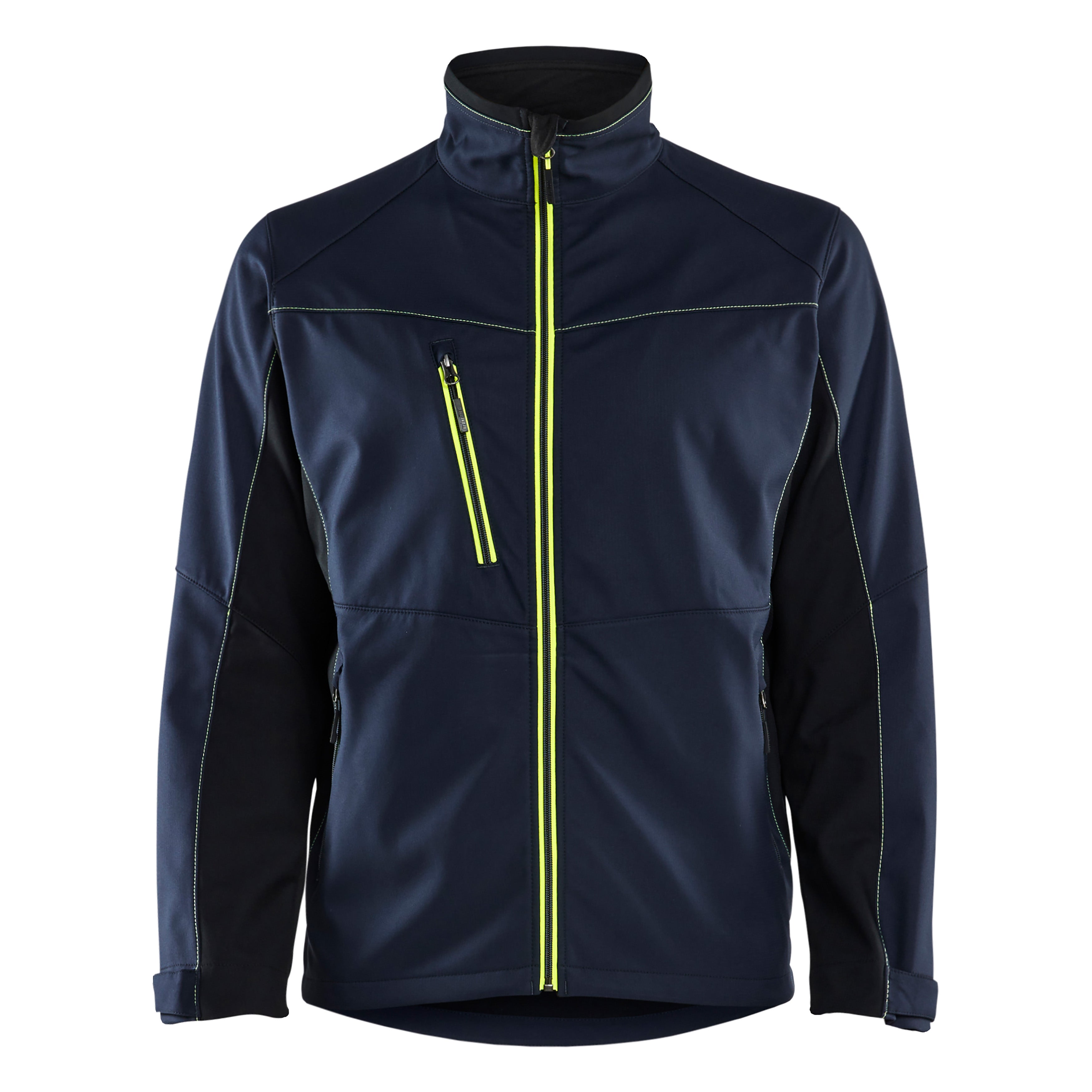 トゥデイフル Ecoleather Tailored Jacket Blaklader 4950 Dark Navy Blue/Hi-Vis Yellow Softshell Jacket