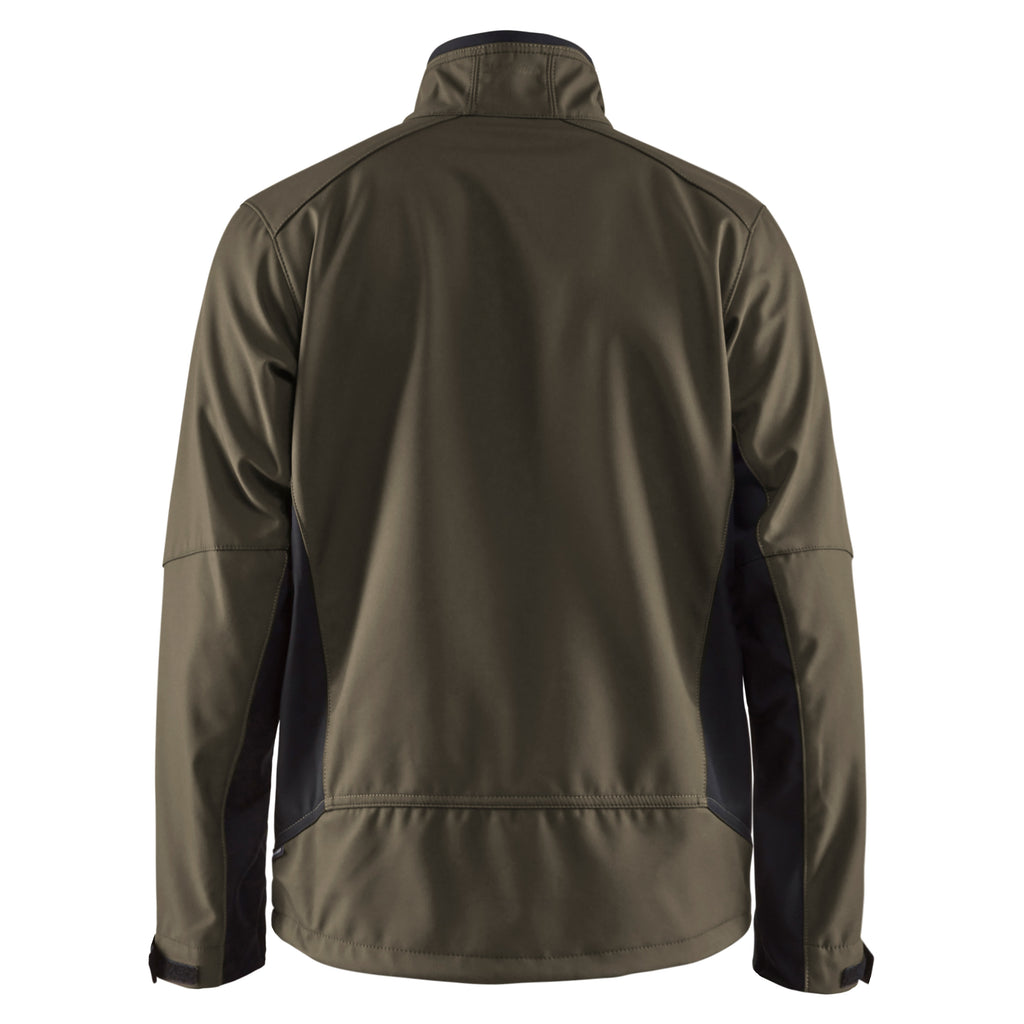 Blaklader 4950 Softshell Jacket Dark Olive Green Black Back