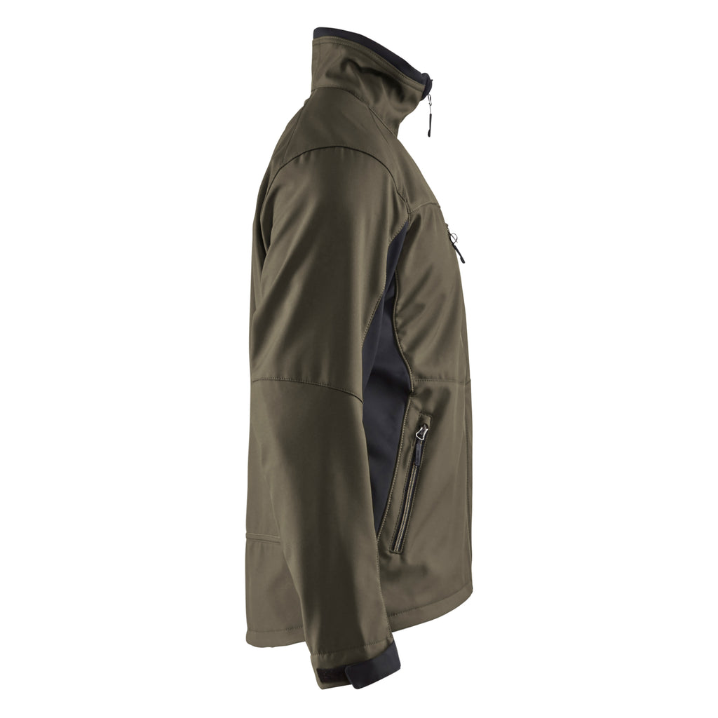 Blaklader 4950 Softshell Jacket Dark Olive Green Black Right