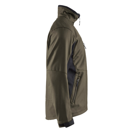 Blaklader 4950 Softshell Jacket Dark Olive Green Black Right