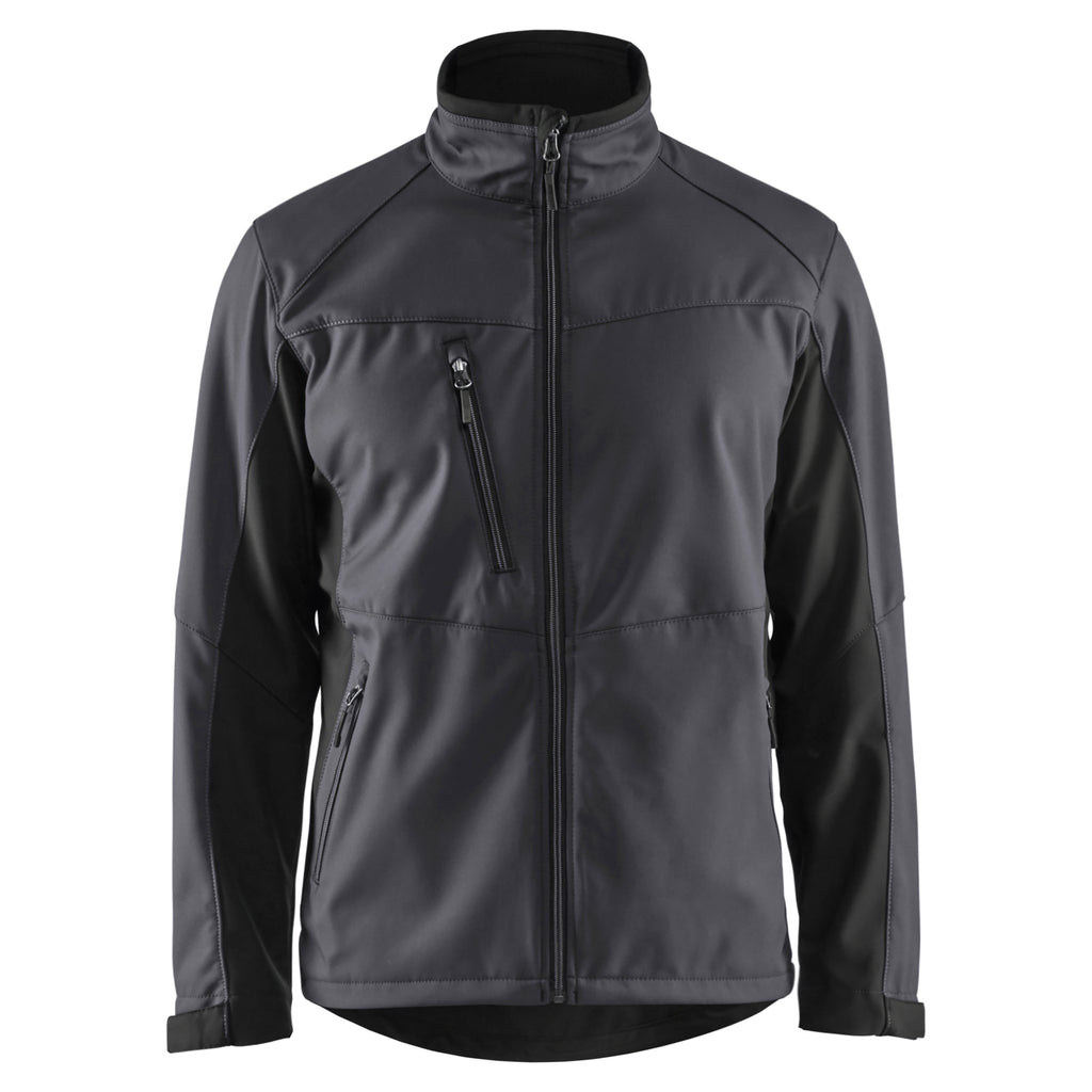 Blaklader 4950 Softshell Jacket Mid Grey Black Front