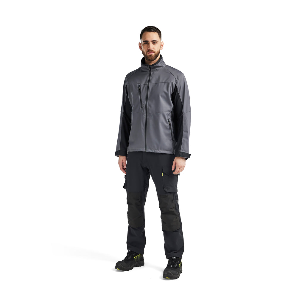 Blaklader 4950 Softshell Jacket Mid Grey Black Model