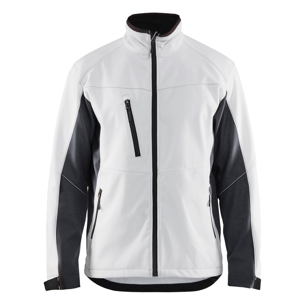 Blaklader 4950 Softshell Jacket White Dark Grey Front