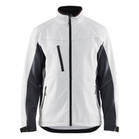 Blaklader 4950 Softshell Jacket White Dark Grey Front