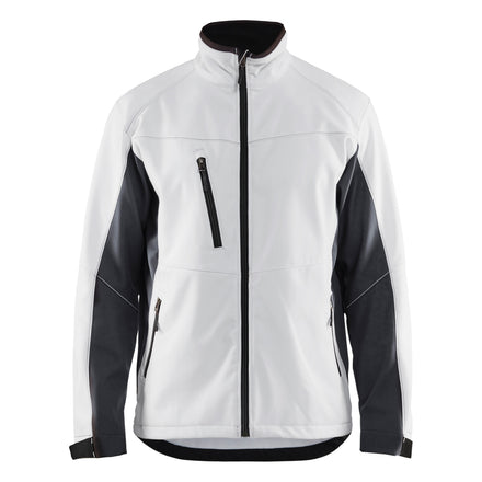 Blaklader 4950 Softshell Jacket White Dark Grey Front
