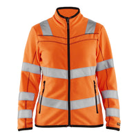 Blaklader 4966 Womens Hi Vis Microfleece Jacket Hi Vis Orange Navy Blue Main