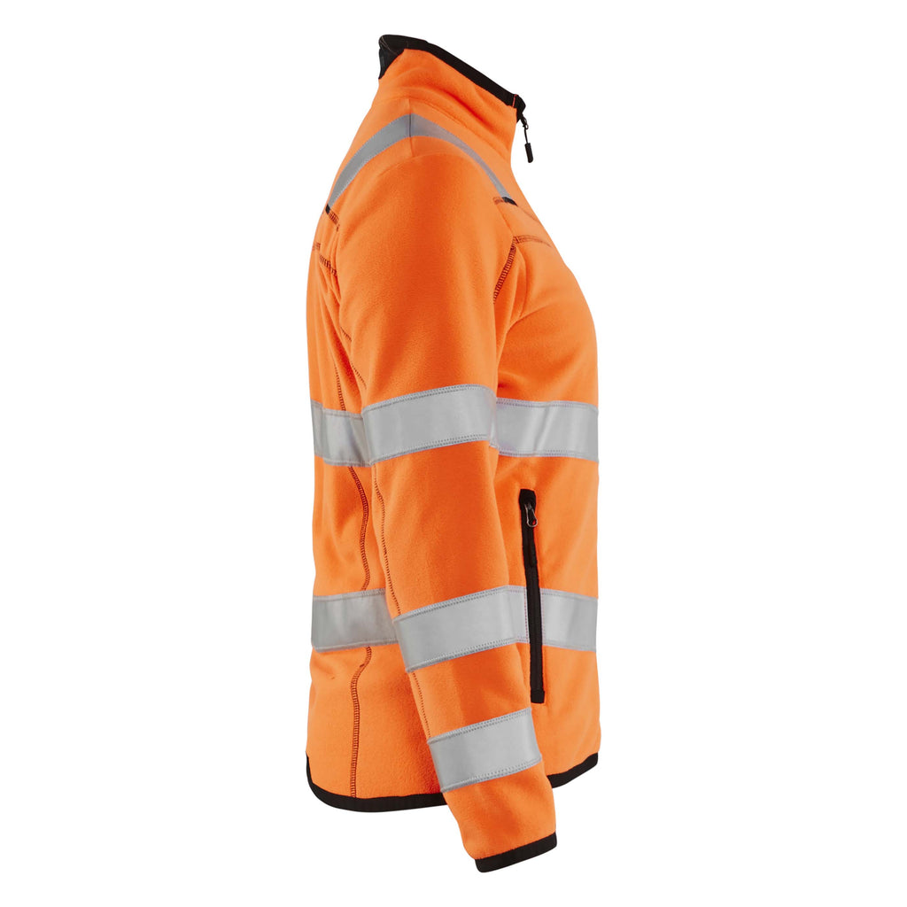 Blaklader 4966 Womens Hi Vis Microfleece Jacket Hi Vis Orange Navy Blue Right