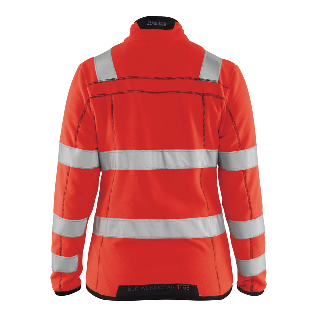 Blaklader 4966 Womens Hi Vis Microfleece Jacket Hi Vis Red Back