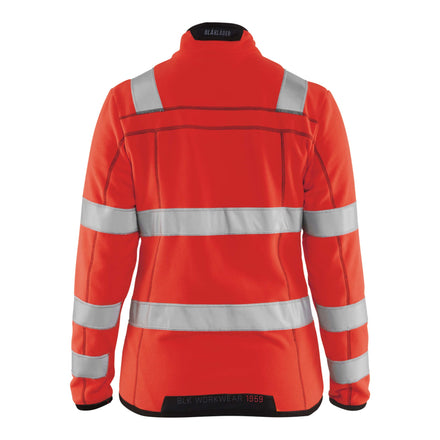 Blaklader 4966 Womens Hi Vis Microfleece Jacket Hi Vis Red Back