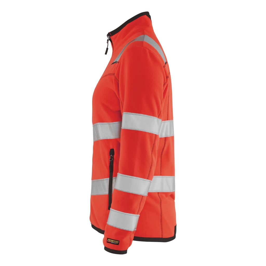 Blaklader 4966 Womens Hi Vis Microfleece Jacket Hi Vis Red Left