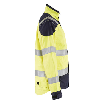 Blaklader 4969 Womens Multinorm Inherent Jacket Hi Vis Yellow Navy Blue Right