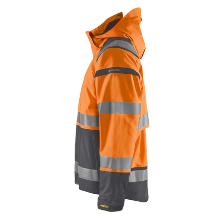 Blaklader 4987 Hi Vis Shell Jacket Hi Vis Orange Grey Left