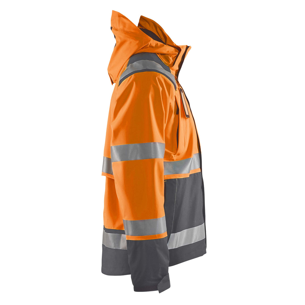 Blaklader 4987 Hi Vis Shell Jacket Hi Vis Orange Grey Right