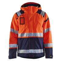 Blaklader 4987 Hi Vis Shell Jacket Hi Vis Orange Navy Blue Main