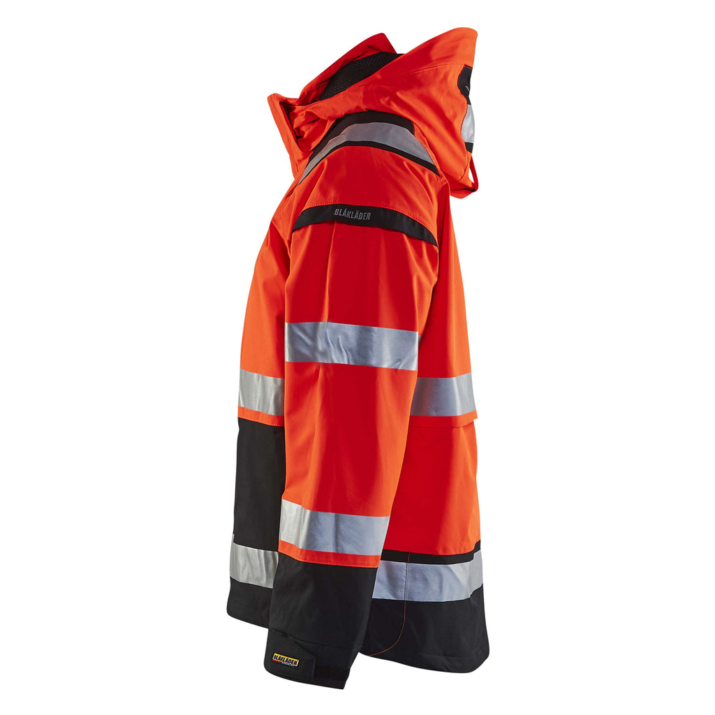 Blaklader 4987 Hi Vis Shell Jacket Hi Vis Red Black Left