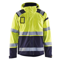 Blaklader 4987 Hi Vis Shell Jacket Hi Vis Yellow Navy Blue Main