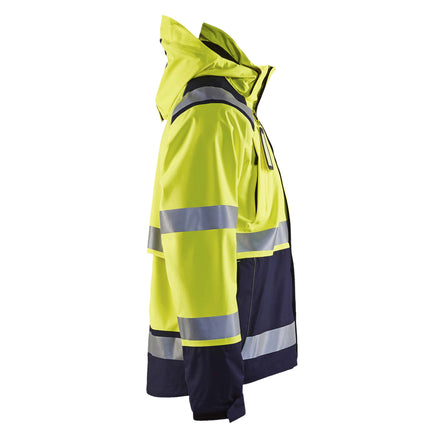 Blaklader 4987 Hi Vis Shell Jacket Hi Vis Yellow Navy Blue Right