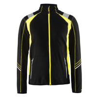 Blaklader 4993 Microfleece Jacket Black Hi Vis Yellow Front