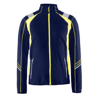 Blaklader 4993 Microfleece Jacket Navy Blue Hi Vis Yellow Front