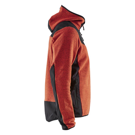 Blaklader 5940 Knitted Jacket With Softshell Burned Red Black Right