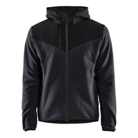 Blaklader 5940 Knitted Jacket With Softshell Dark Grey Black Front
