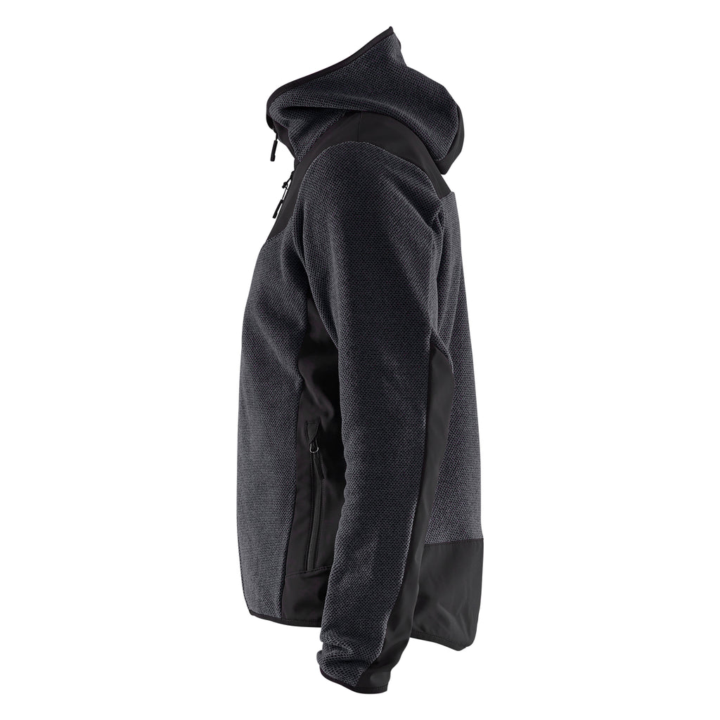 Blaklader 5940 Knitted Jacket With Softshell Dark Grey Black Left