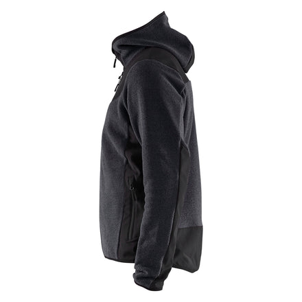 Blaklader 5940 Knitted Jacket With Softshell Dark Grey Black Left