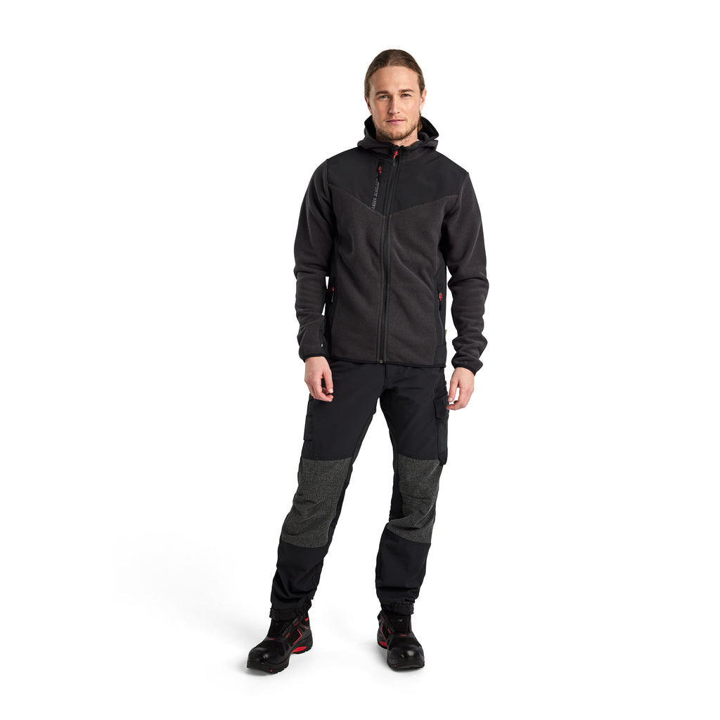 Blaklader 5940 Knitted Jacket With Softshell Dark Grey Black Model