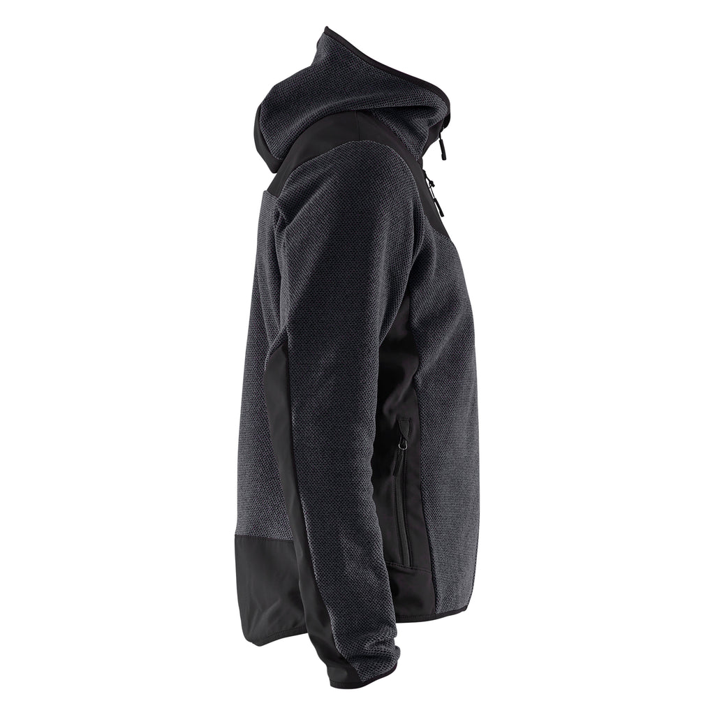 Blaklader 5940 Knitted Jacket With Softshell Dark Grey Black Right