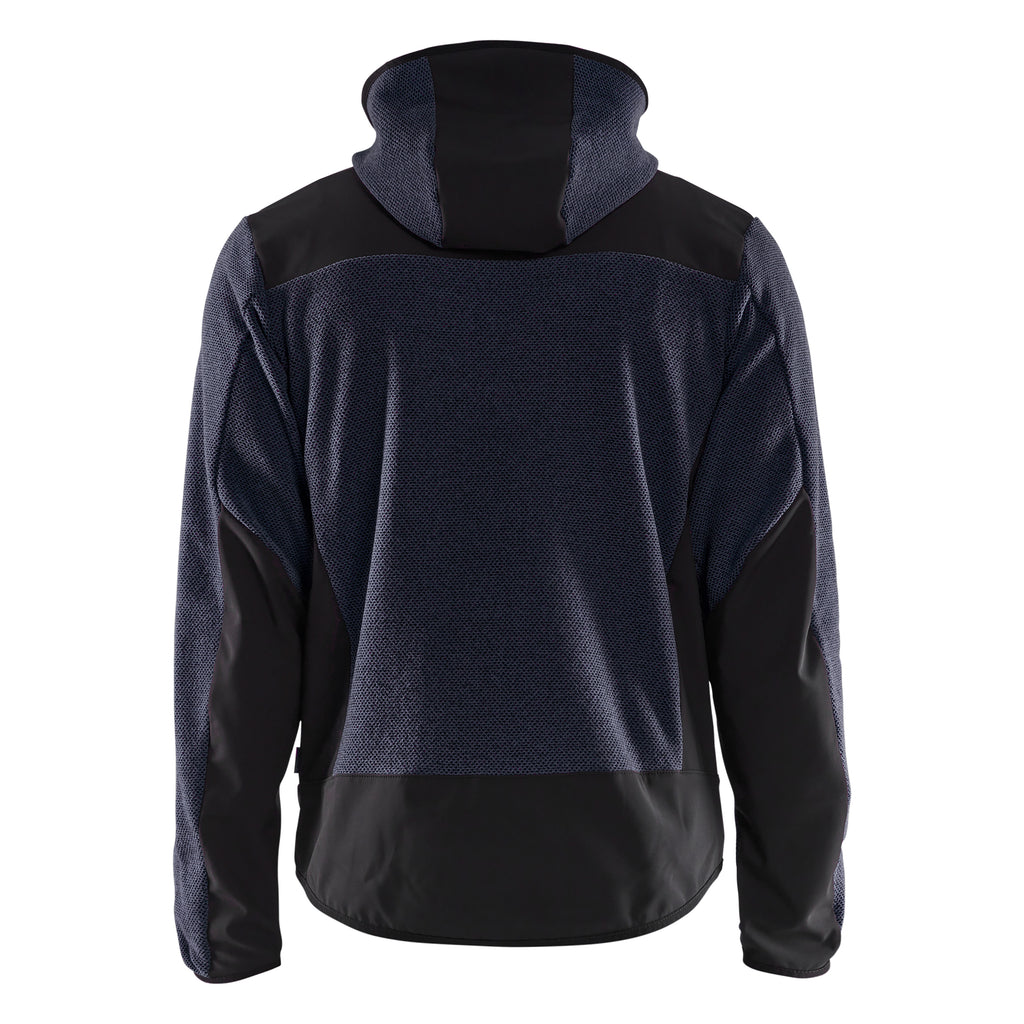 Blaklader 5940 Knitted Jacket With Softshell Dark Navy Black Back