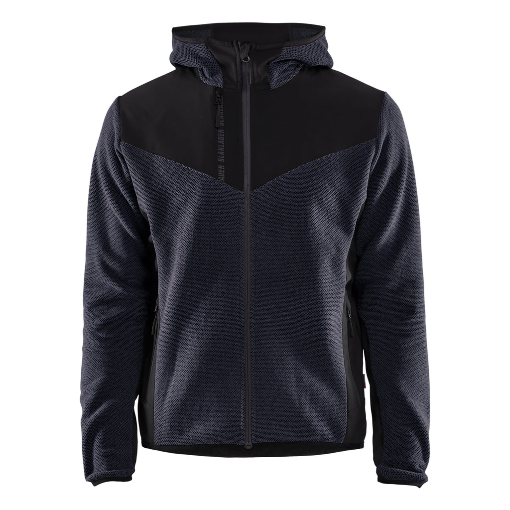 Blaklader 5940 Knitted Jacket With Softshell Dark Navy Black Front