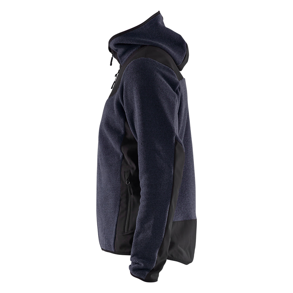 Blaklader 5940 Knitted Jacket With Softshell Dark Navy Black Left