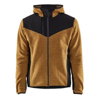 Blaklader 5940 Knitted Jacket With Softshell Honey Gold Black Front