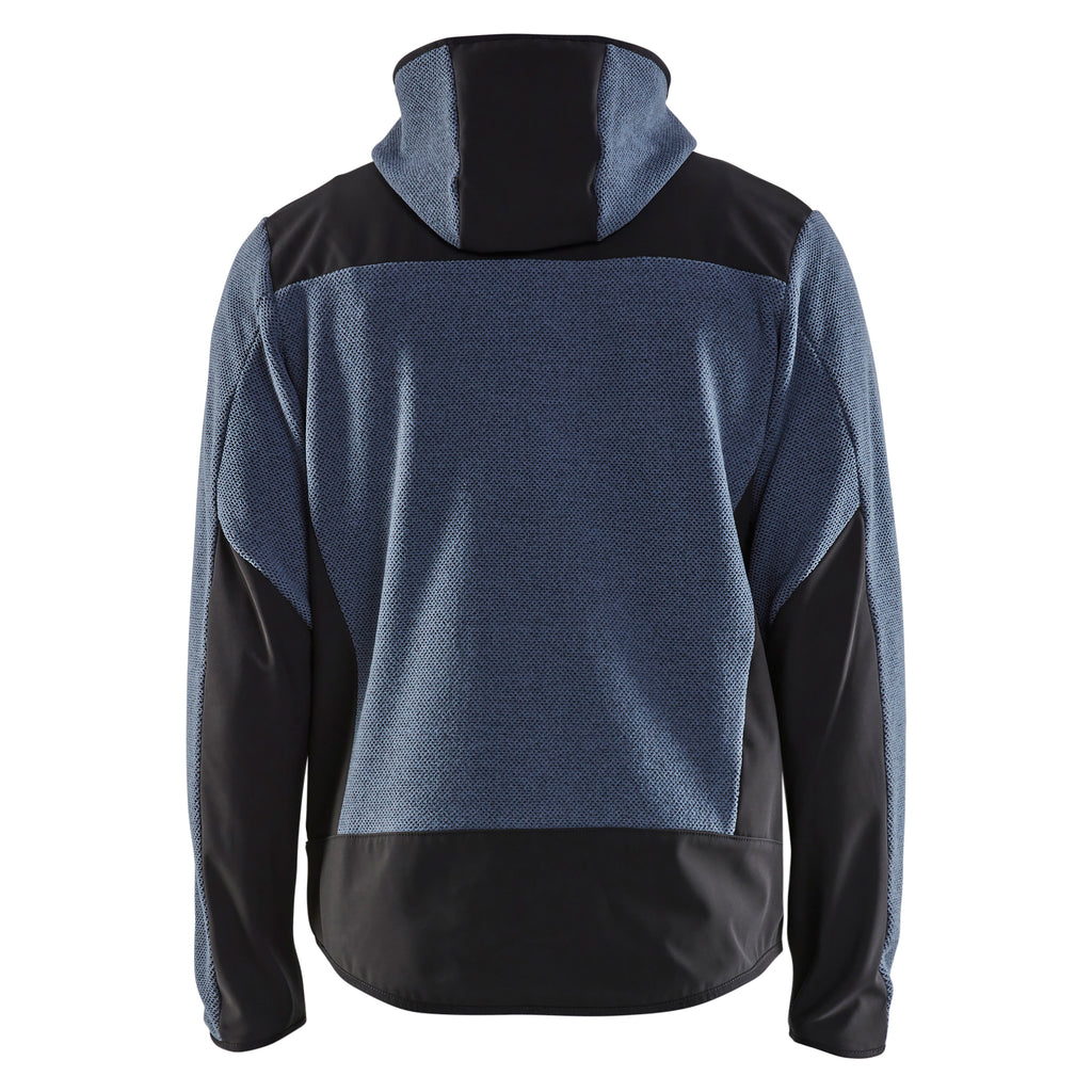 Blaklader 5940 Knitted Jacket With Softshell Numb Blue Dark Navy Back