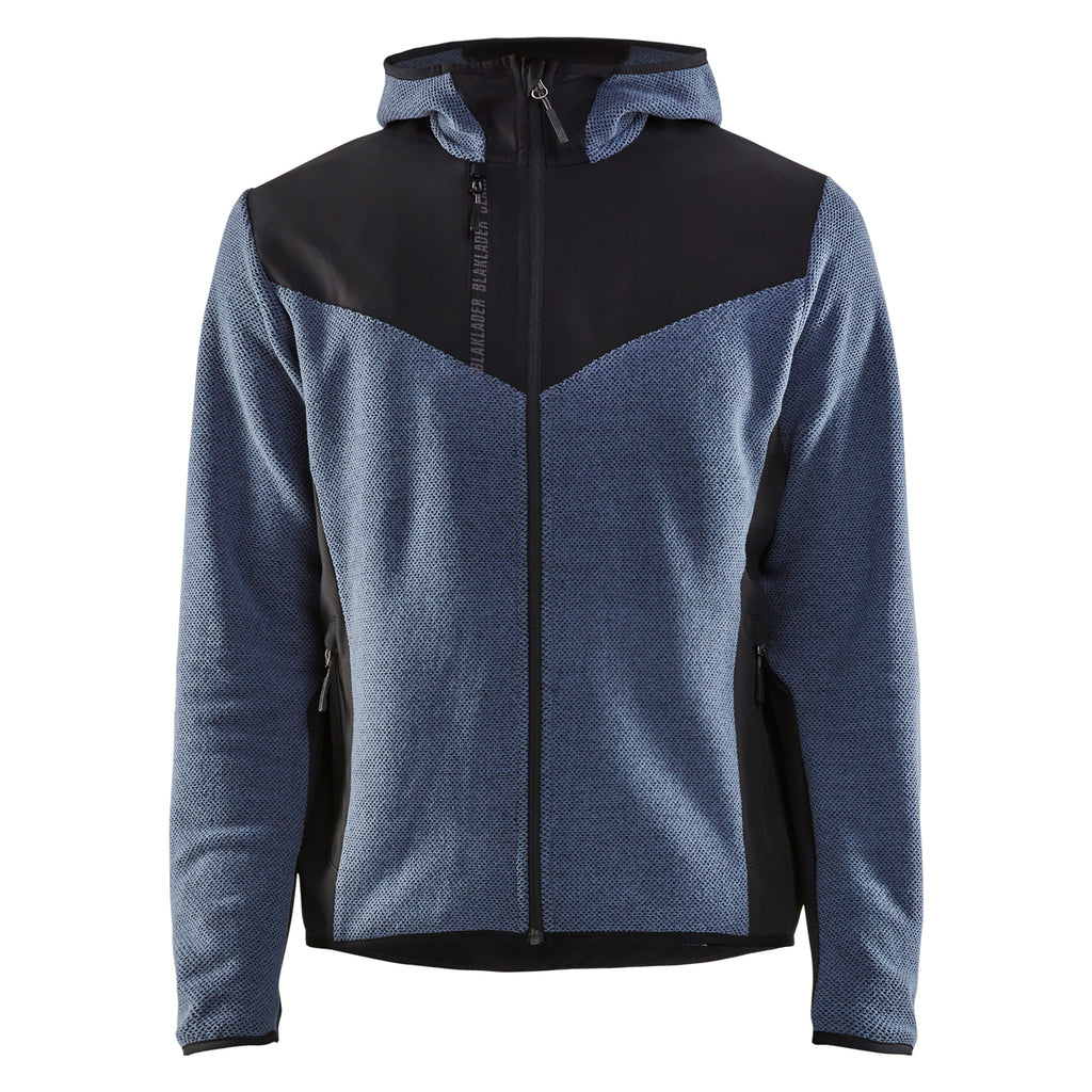 Blaklader 5940 Knitted Jacket With Softshell Numb Blue Dark Navy Front