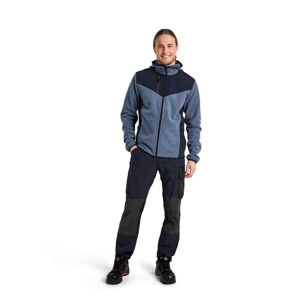 Blaklader 5940 Knitted Jacket With Softshell Numb Blue Dark Navy Model
