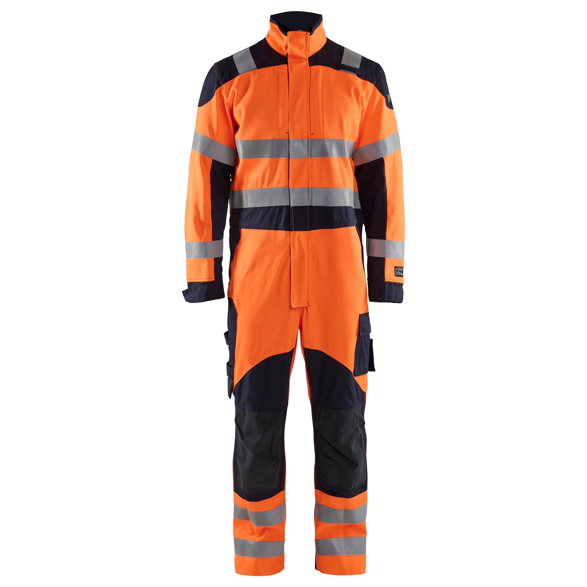Blaklader 6089 Hi-Vis Orange/Navy Blue Arc Flash Fire Retardant Multinorm Inherent Overalls