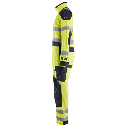 Blaklader 6089 Multinorm Inherent Overalls Hi Vis Yellow Navy Blue Left