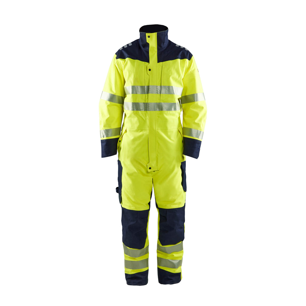 Blaklader 6317 Multinorm Winter Overall Hi Vis Yellow Navy Blue Main